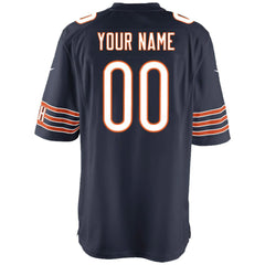 Chicago Bears Youth Custom Game Jersey - Navy