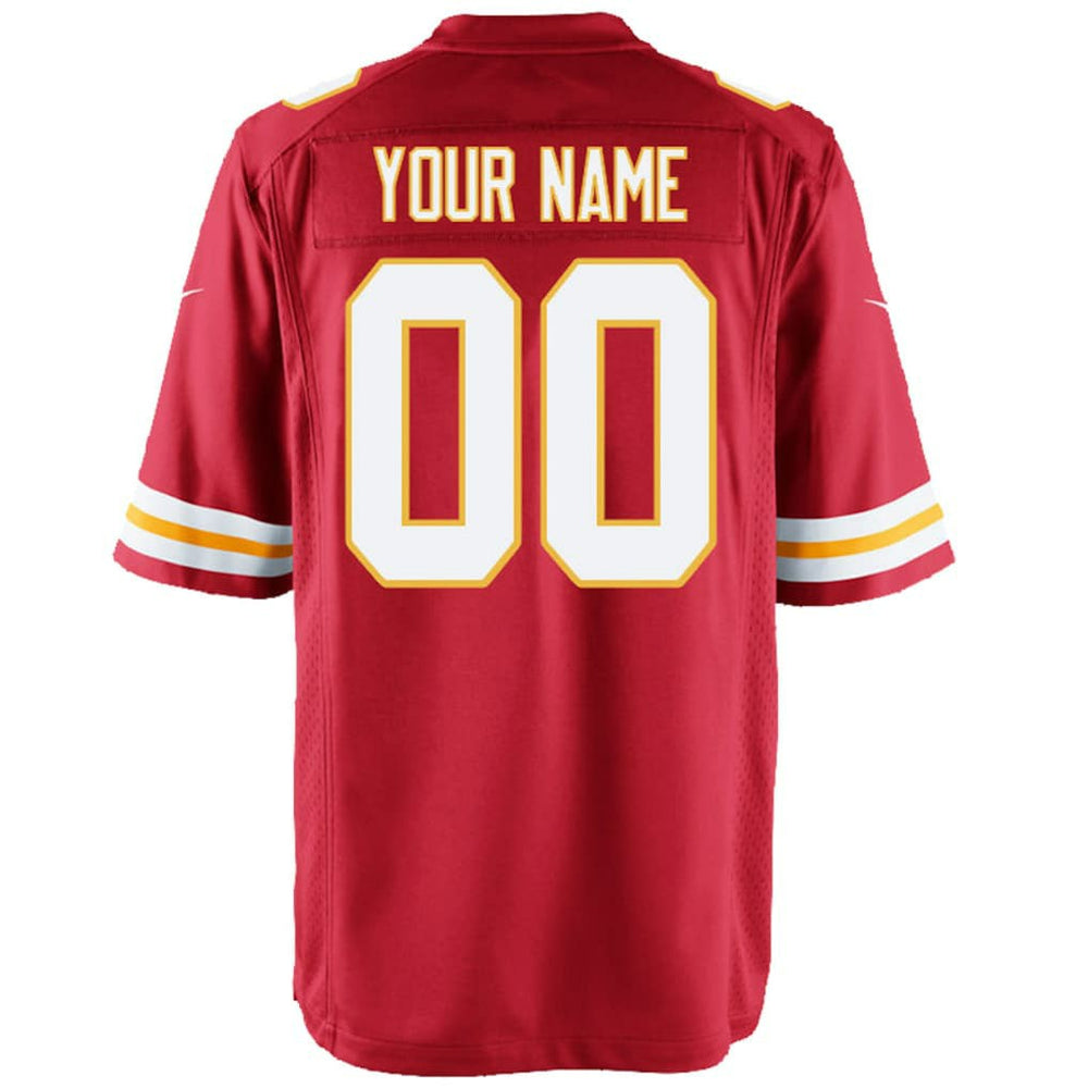 Kansas City Chiefs Youth Custom Game Jersey - Red
