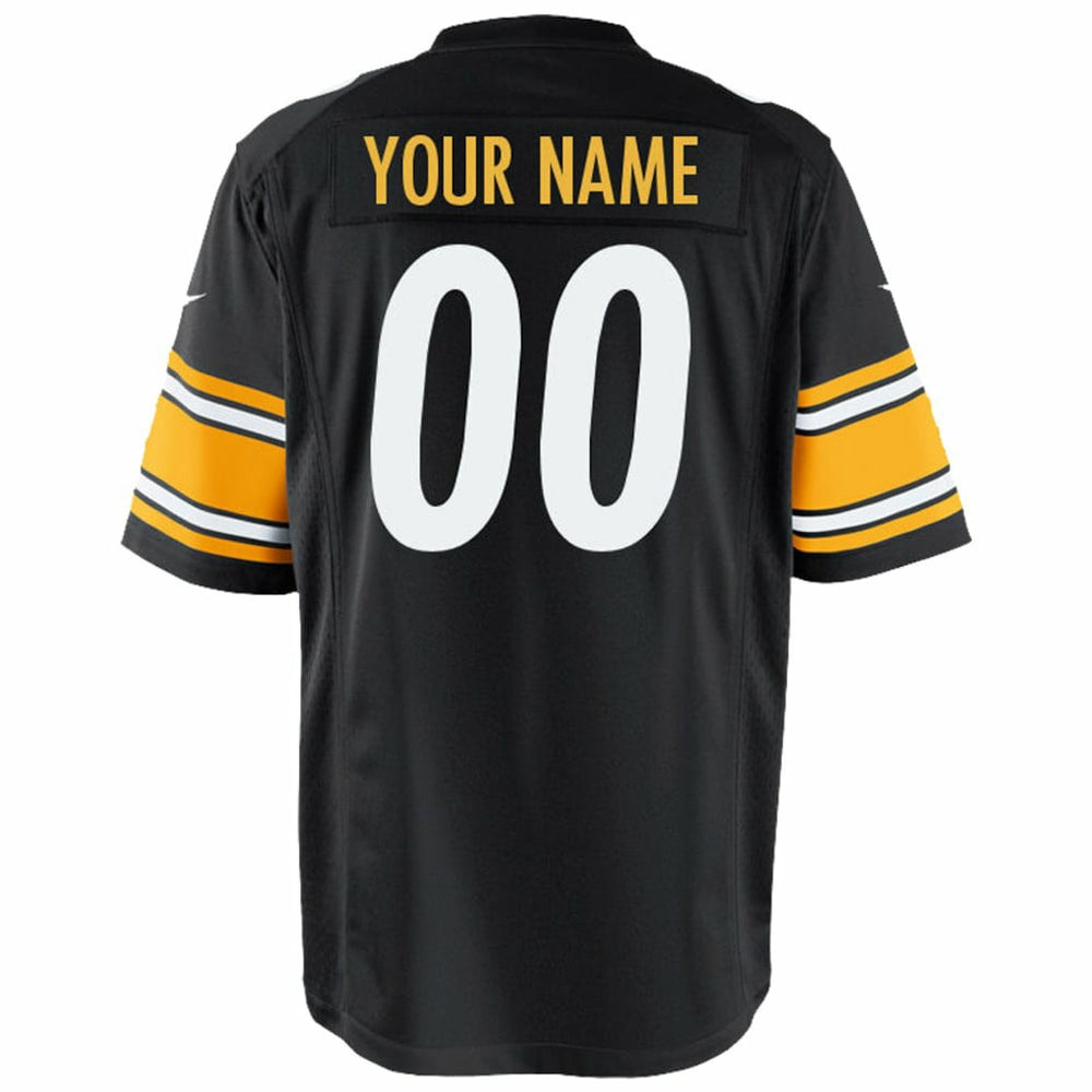 Pittsburgh Steelers Youth Custom Game Jersey - Black