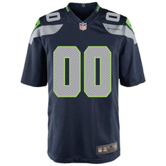 Seattle Seahawks Youth Custom Game Jersey - College Navy