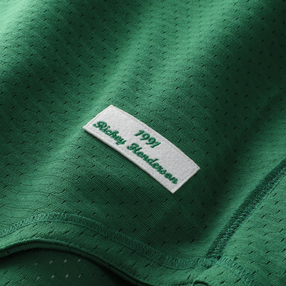 Rickey Henderson Athletics Authentic Batting Practice Jersey - Green