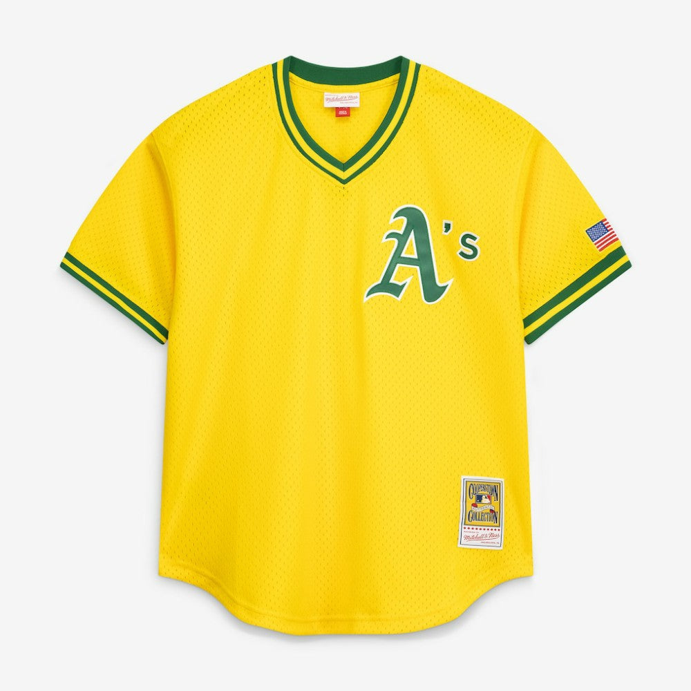 Rickey Henderson Athletics Authentic Batting Practice Jersey - Yellow