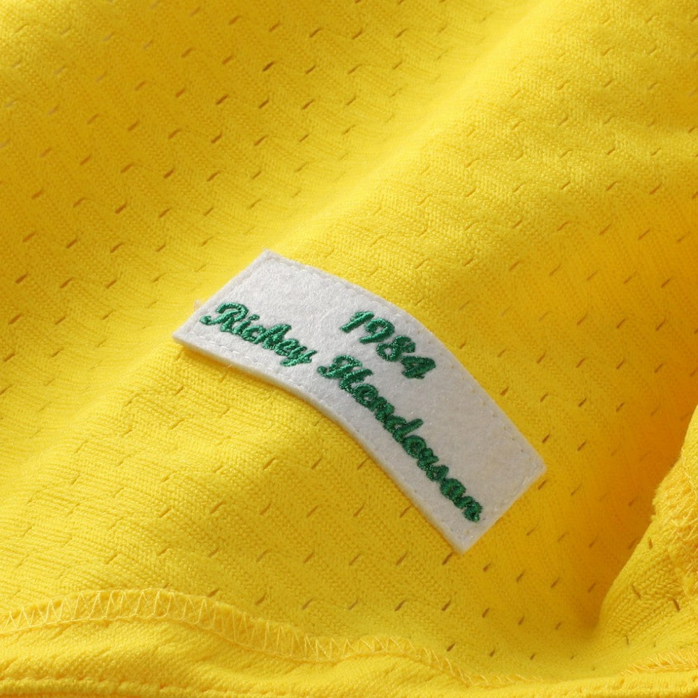 Rickey Henderson Athletics Authentic Batting Practice Jersey - Yellow