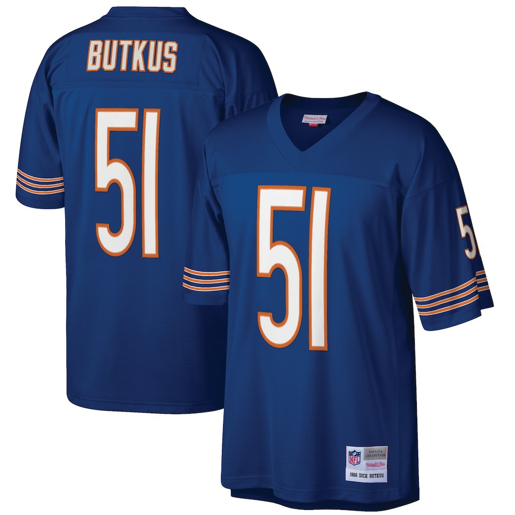 Dick Butkus Chicago Bears Retired Player Legacy Replica Jersey - Navy sale