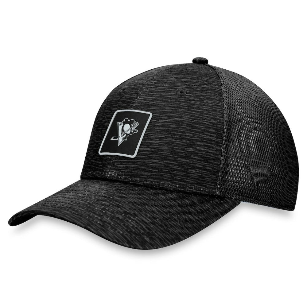 Pittsburgh Penguins Fanatics Women's Authentic Pro Road Trucker Adjustable Hat – Black