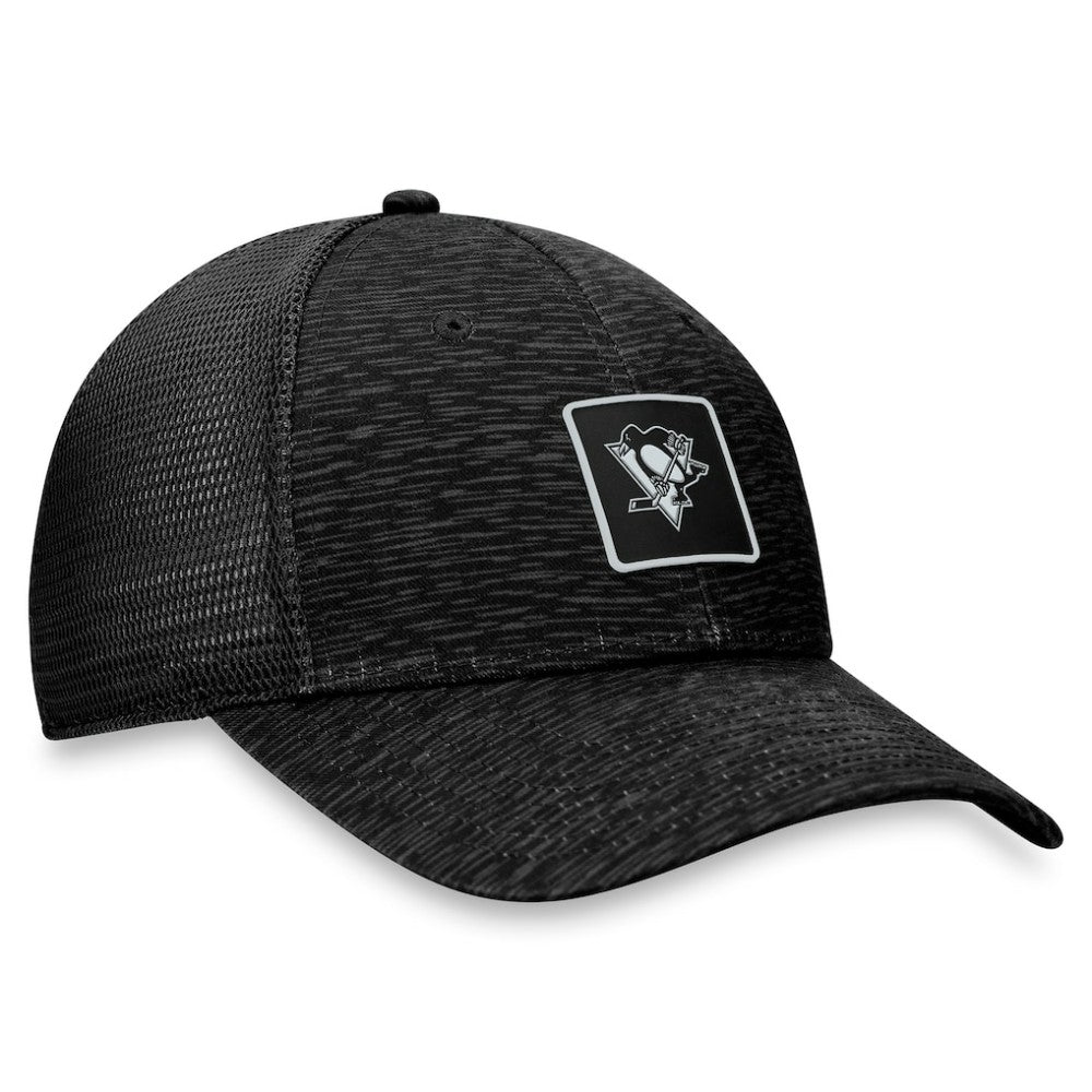 Pittsburgh Penguins Fanatics Women's Authentic Pro Road Trucker Adjustable Hat – Black