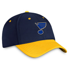 St. Louis Blues Fanatics Authentic Pro Rink Two-Tone Flex Hat – Navy/Gold