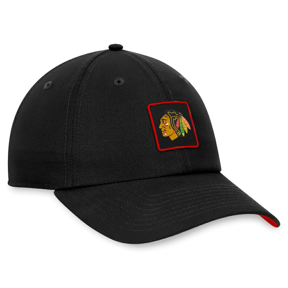 Chicago Blackhawks Fanatics Authentic Pro Rink Adjustable Hat Black