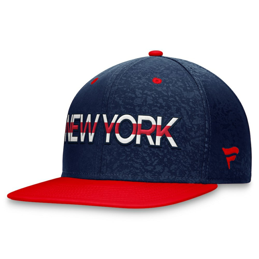 New York Rangers Fanatics Authentic Pro Rink Two-Tone Snapback Hat – Navy/ Red