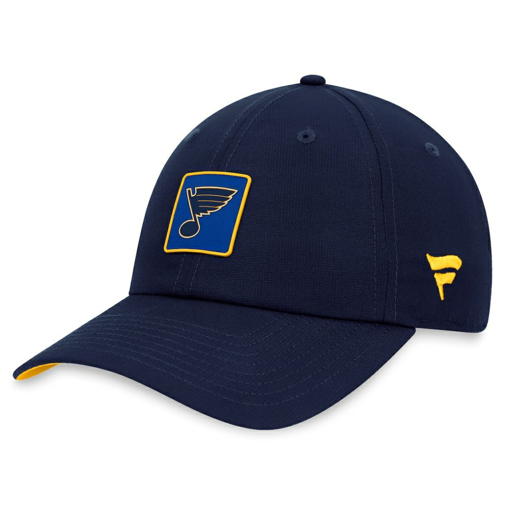 St. Louis Blues Fanatics Authentic Pro Rink Adjustable Hat Navy