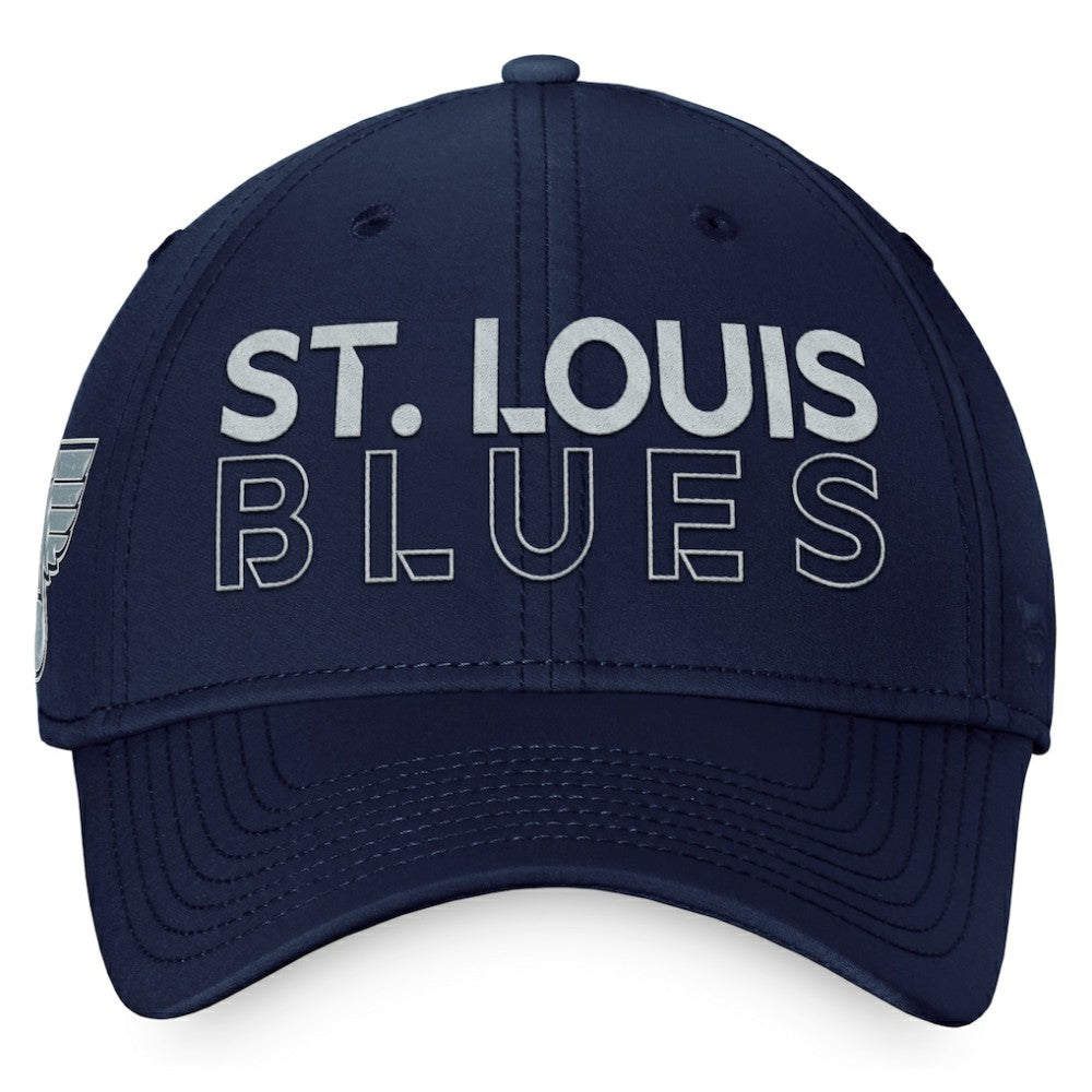 St. Louis Blues Fanatics Authentic Pro Road Flex Hat – Navy