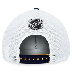 St. Louis Blues Fanatics Authentic Pro Rink Trucker Adjustable Hat Gold