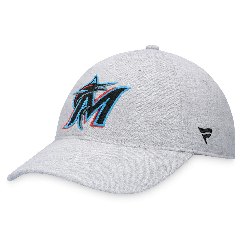 Miami Marlins Logo Adjustable Hat Heather Gray