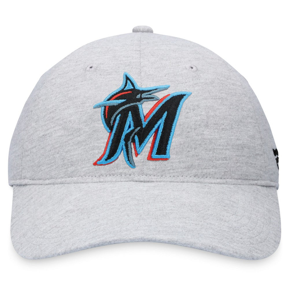 Miami Marlins Logo Adjustable Hat Heather Gray