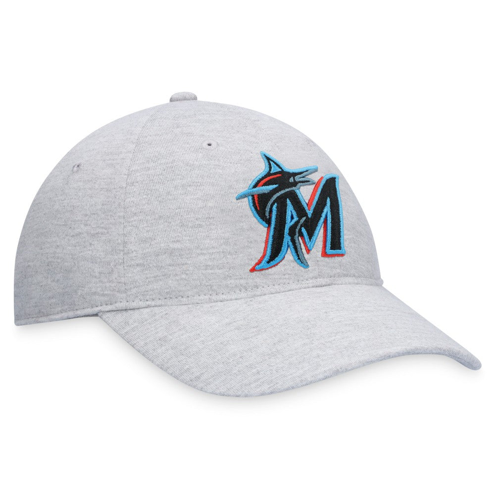 Miami Marlins Logo Adjustable Hat Heather Gray