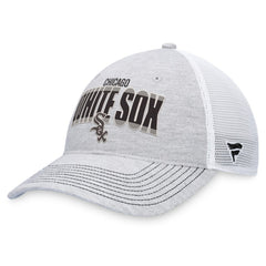 Chicago White Sox Logo Trucker Adjustable Hat Heather Gray/White