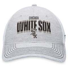 Chicago White Sox Logo Trucker Adjustable Hat Heather Gray/White