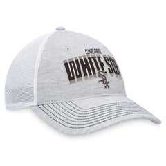 Chicago White Sox Logo Trucker Adjustable Hat Heather Gray/White