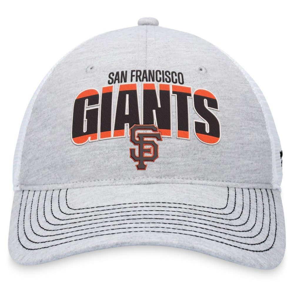 San Francisco Giants Logo Trucker Adjustable Hat Heather Gray/White