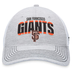 San Francisco Giants Logo Trucker Adjustable Hat Heather Gray/White