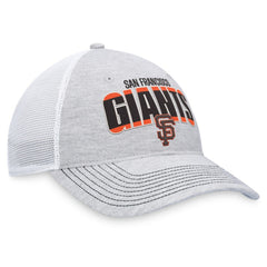 San Francisco Giants Logo Trucker Adjustable Hat Heather Gray/White