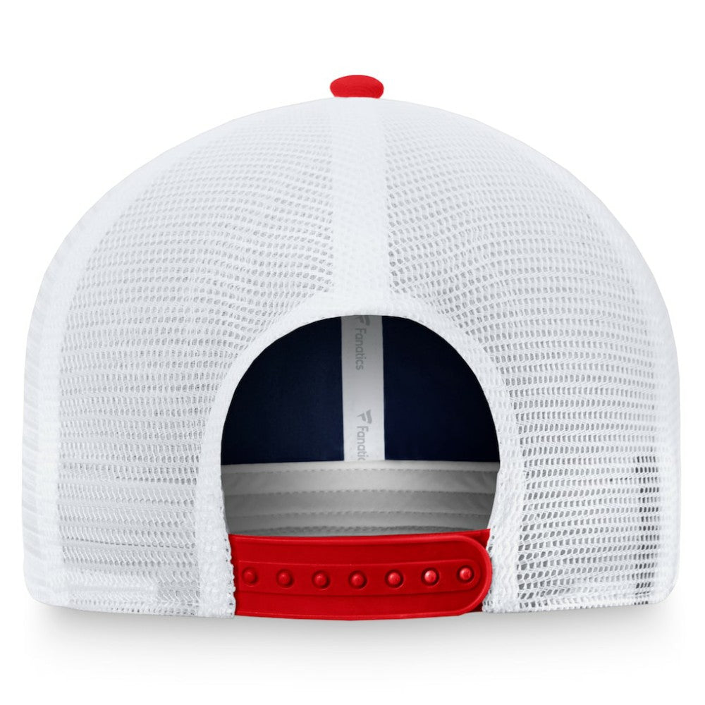 Boston Red Sox Two-Tone Patch Trucker Adjustable Hat Navy/Red