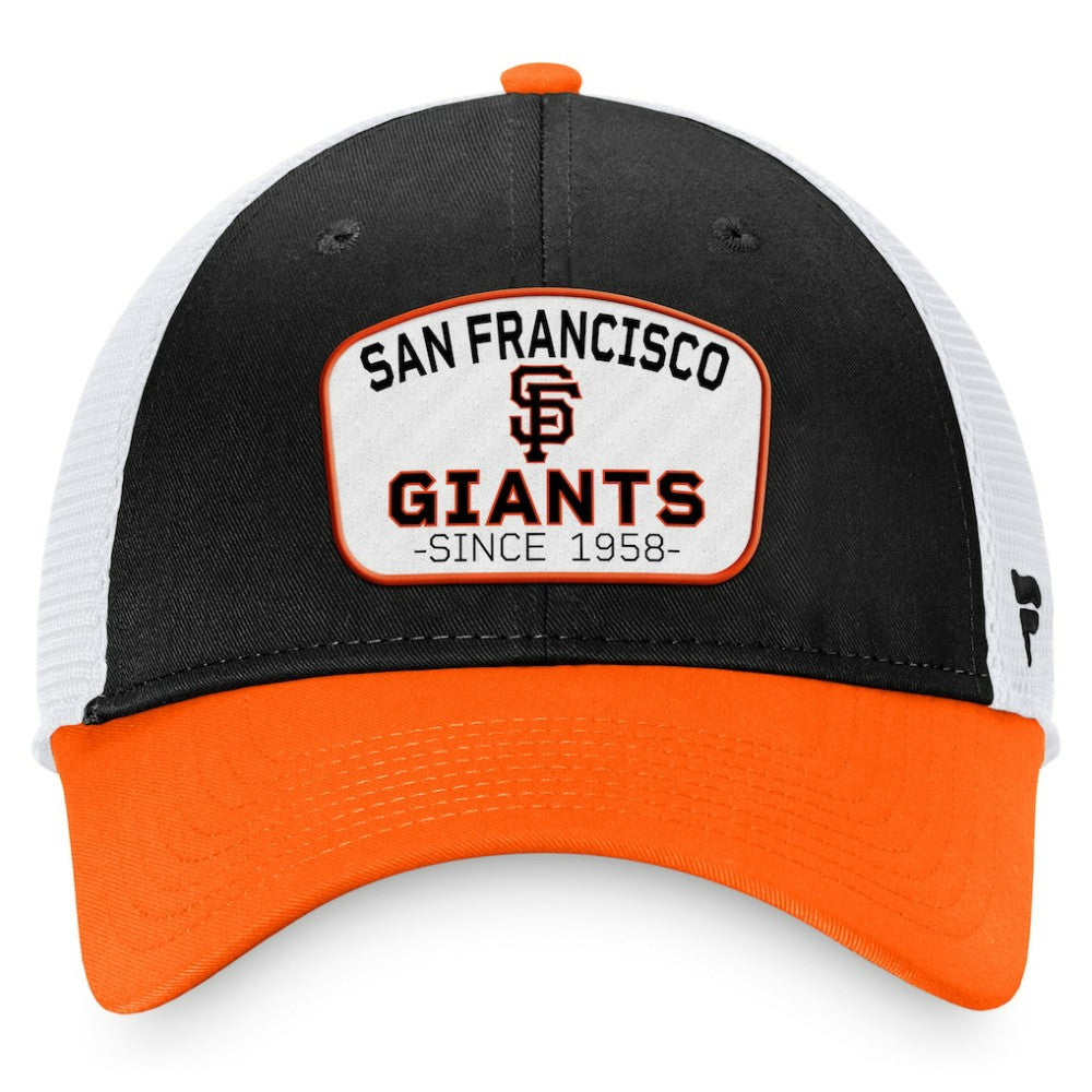 San Francisco Giants Two-Tone Patch Trucker Adjustable Hat Black/Orange