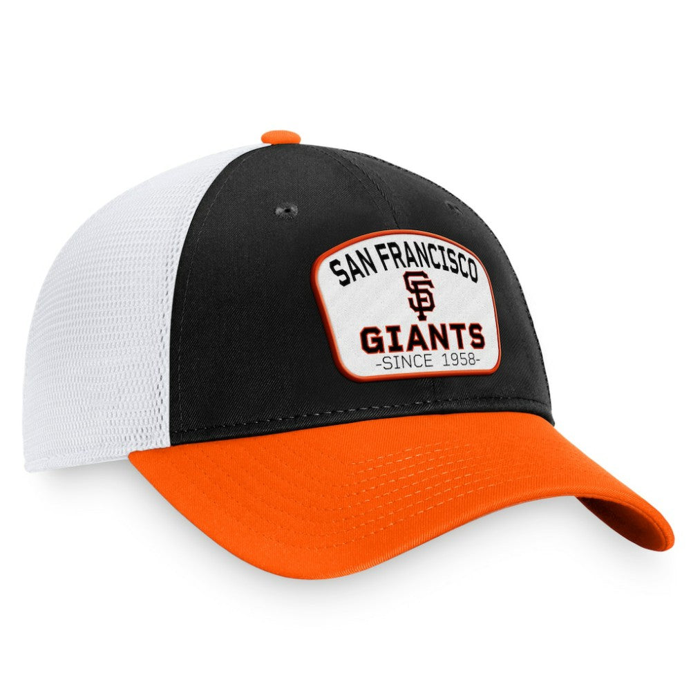 San Francisco Giants Two-Tone Patch Trucker Adjustable Hat Black/Orange