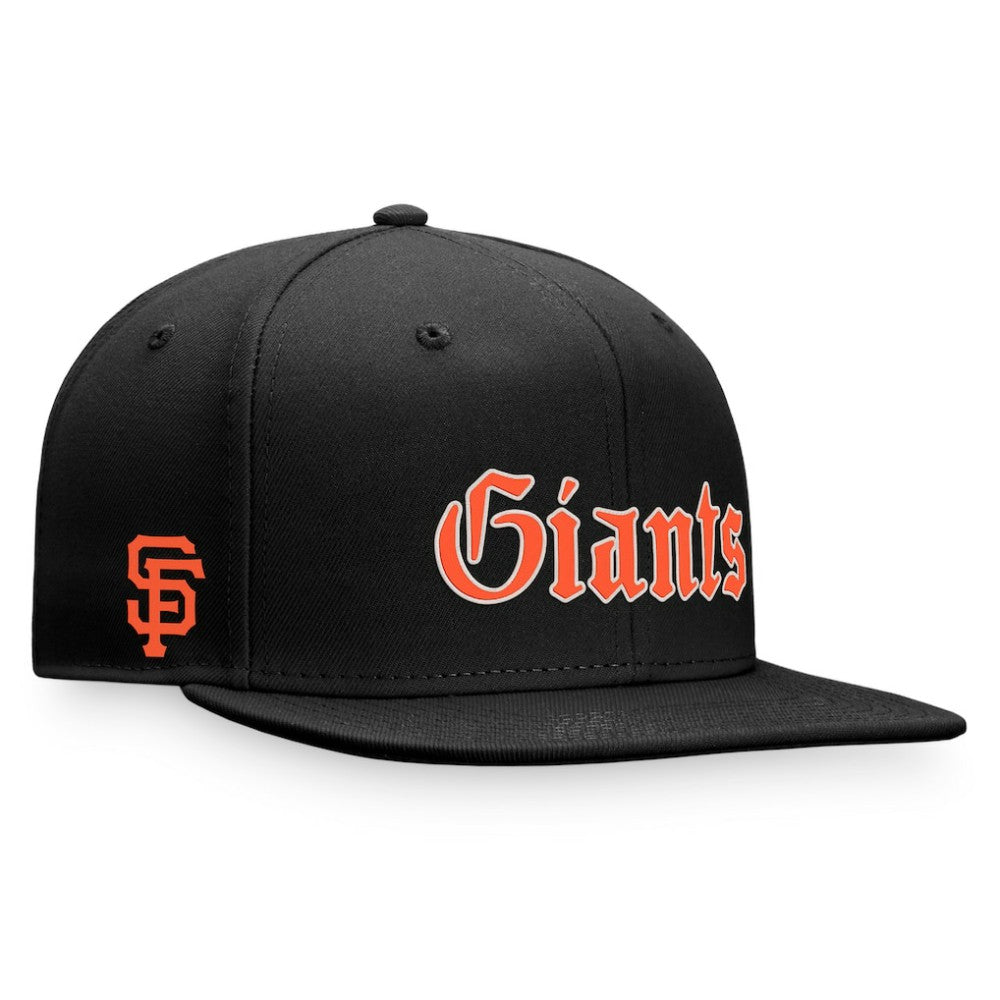 San Francisco Giants Gothic Script Fitted Hat Black