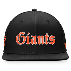 San Francisco Giants Gothic Script Fitted Hat Black
