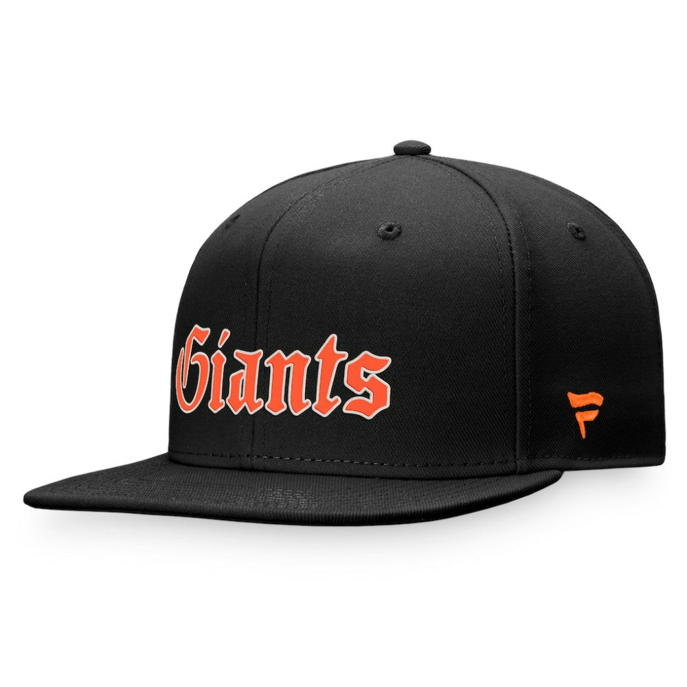 San Francisco Giants Gothic Script Fitted Hat Black