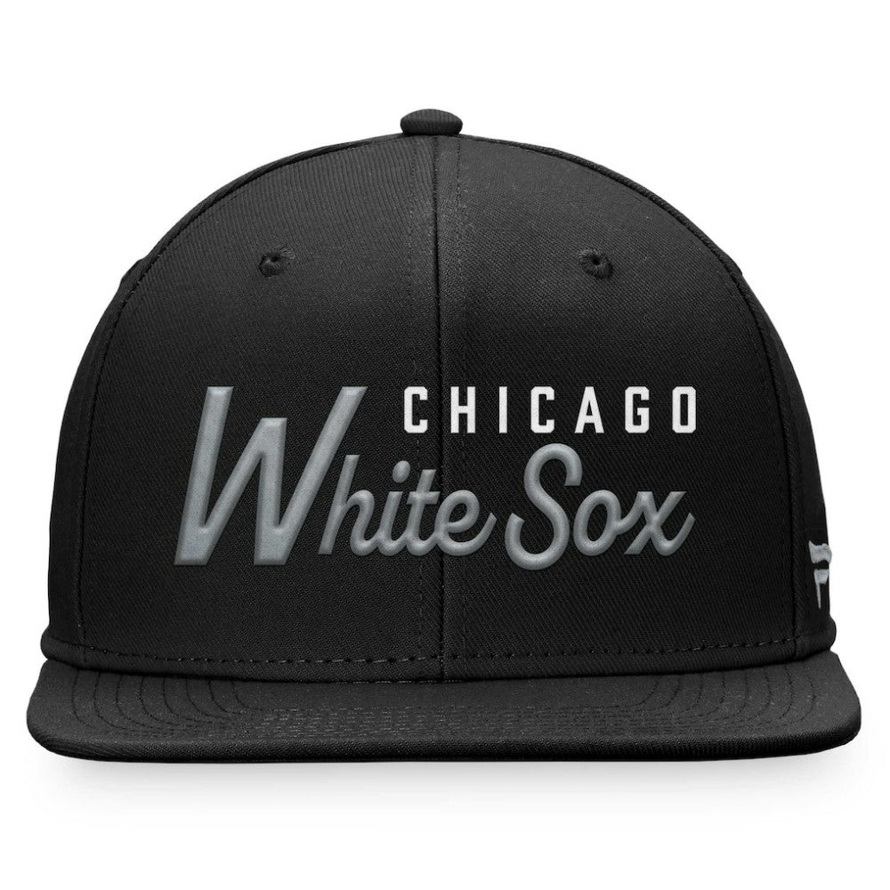Chicago White Sox Script Snapback Hat Black