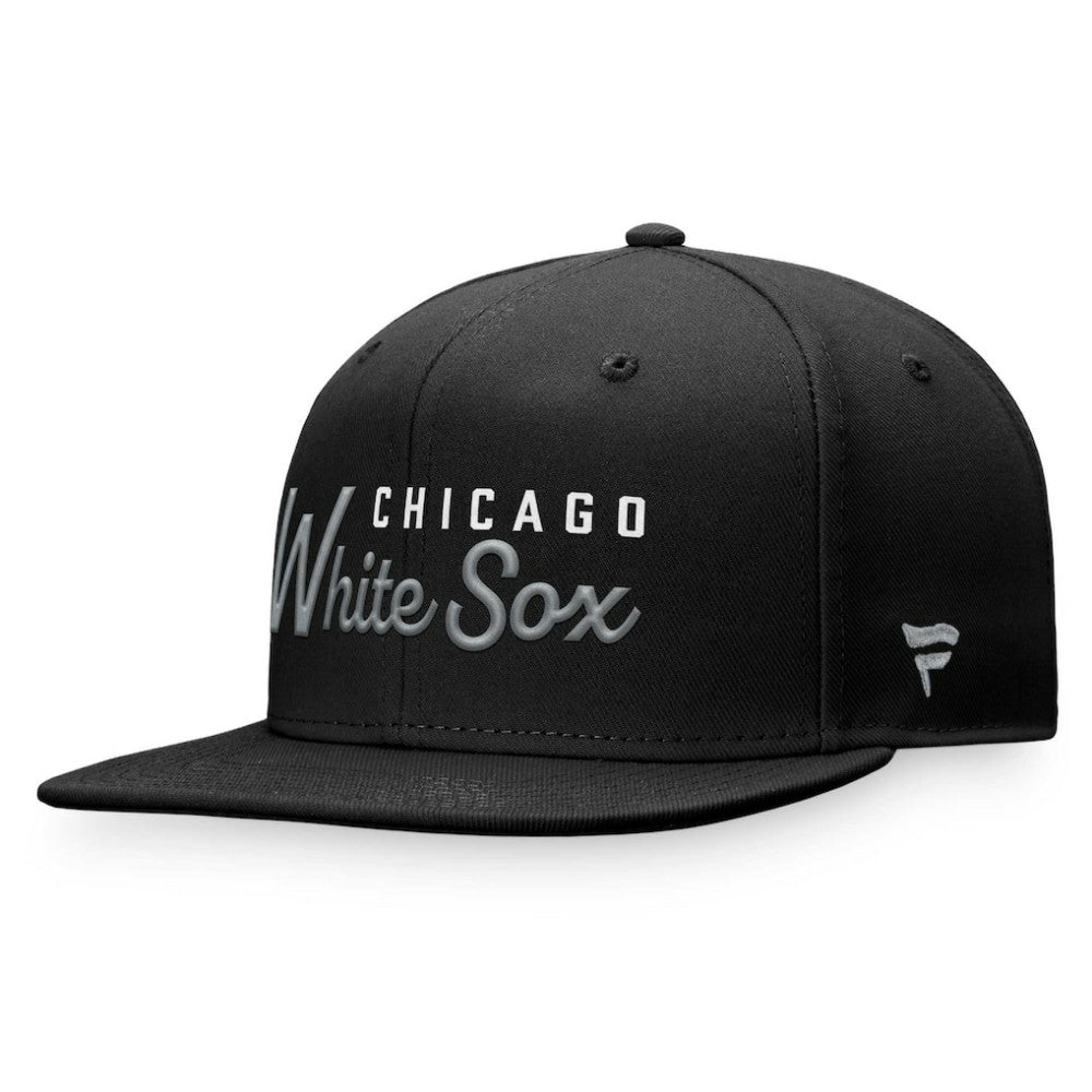 Chicago White Sox Script Snapback Hat Black