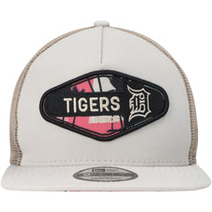 Detroit Tigers Retro Beachin' Patch A-Frame Trucker 9FIFTY Snapback Hat Natural | New Era