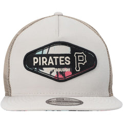 Pittsburgh Pirates Retro Beachin' Patch A-Frame Trucker 9FIFTY Snapback Hat Natural | New Era