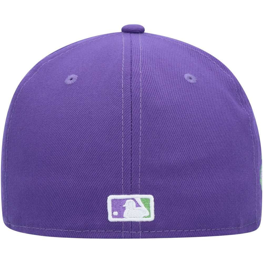 Los Angeles Dodgers Lime Side Patch 59FIFTY Fitted Hat Purple | New Era