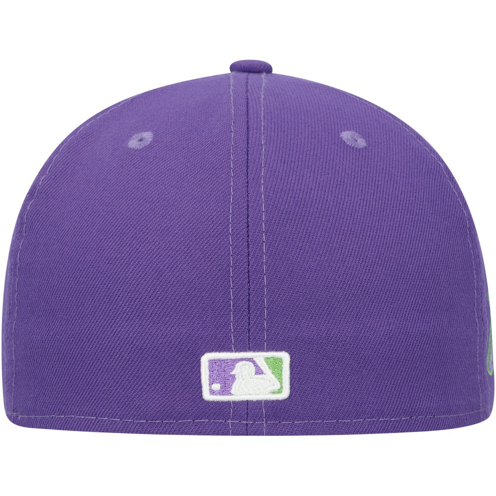 Miami Marlins Lime Side Patch 59FIFTY Fitted Hat Purple | New Era