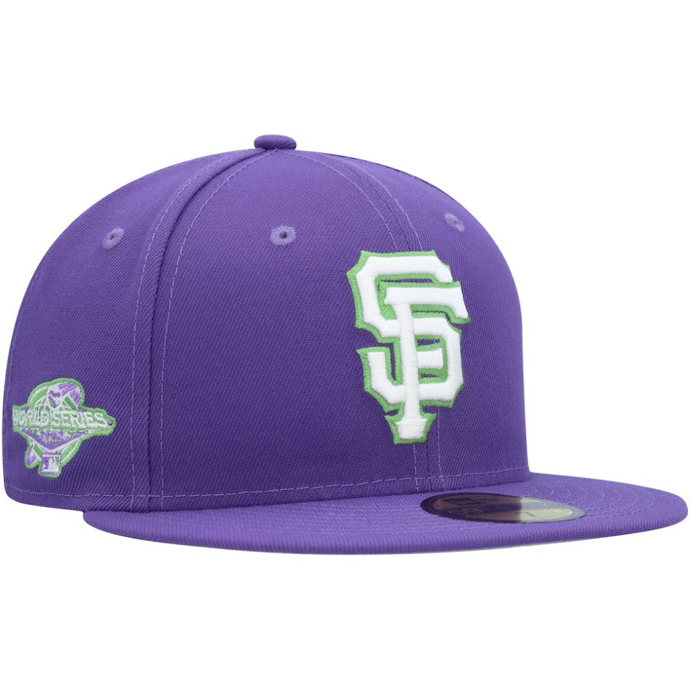 San Francisco Giants Lime Side Patch 59FIFTY Fitted Hat Purple | New Era