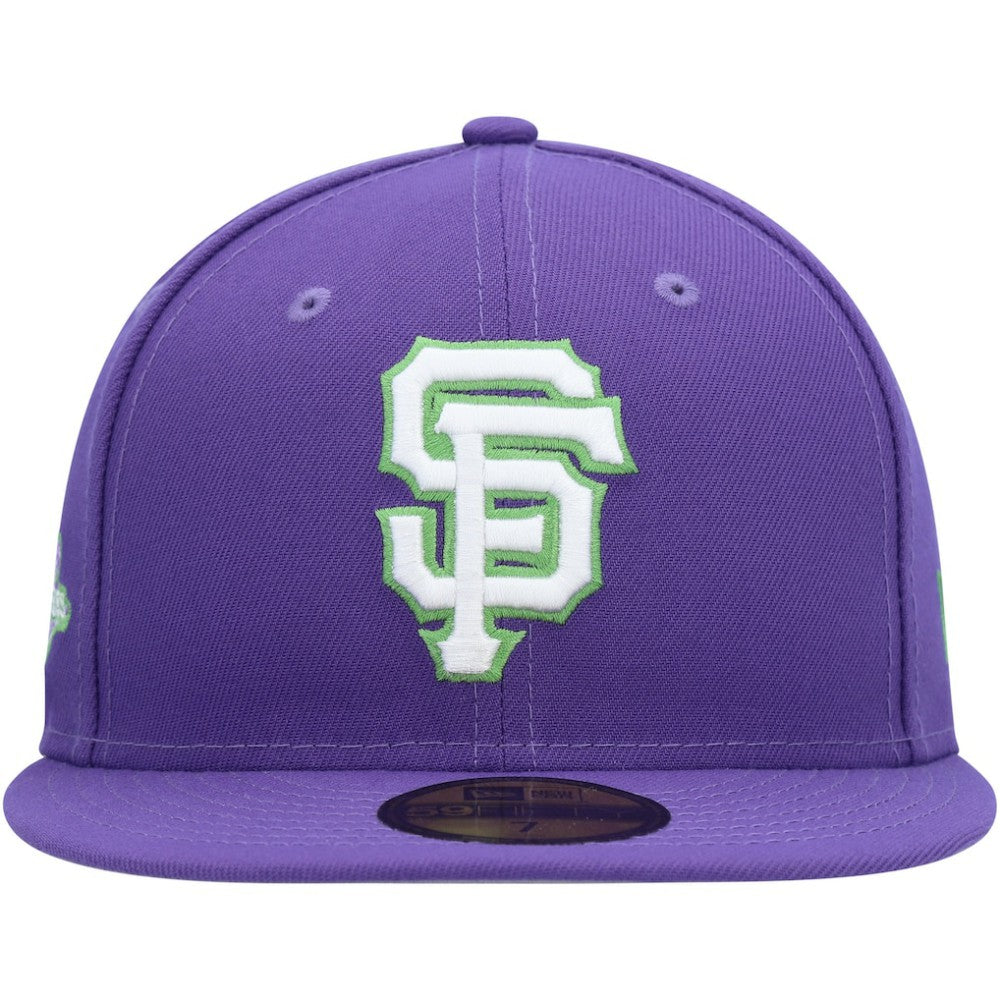 San Francisco Giants Lime Side Patch 59FIFTY Fitted Hat Purple | New Era
