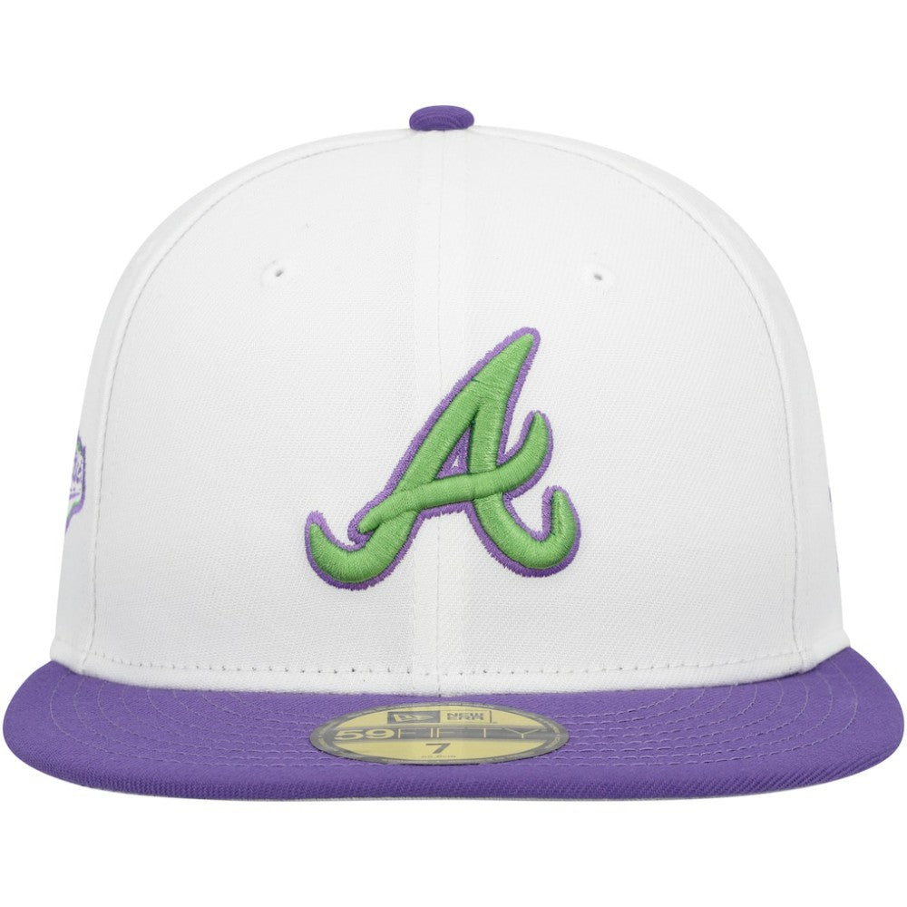 Atlanta Braves  Side Patch 59FIFTY Fitted Hat White | New Era