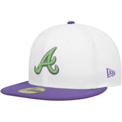 Atlanta Braves  Side Patch 59FIFTY Fitted Hat White | New Era