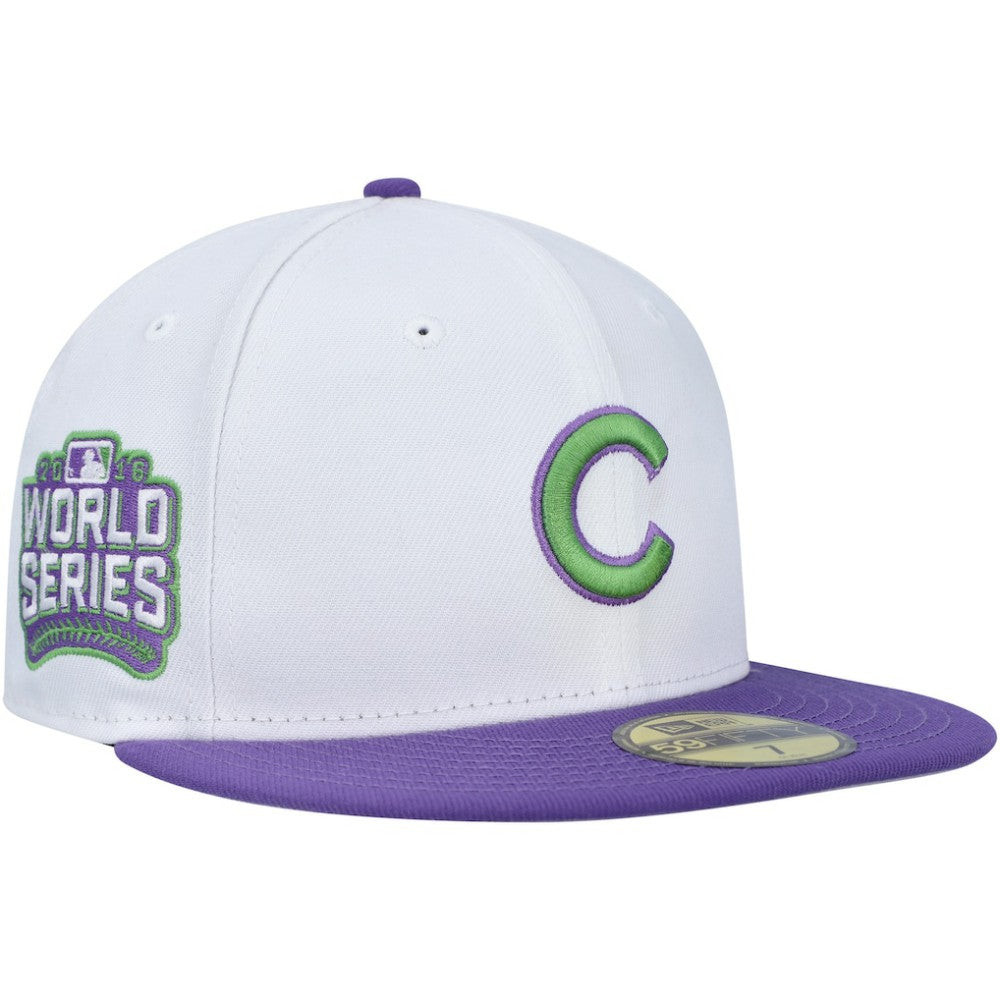 Chicago Cubs  Side Patch 59FIFTY Fitted Hat White | New Era