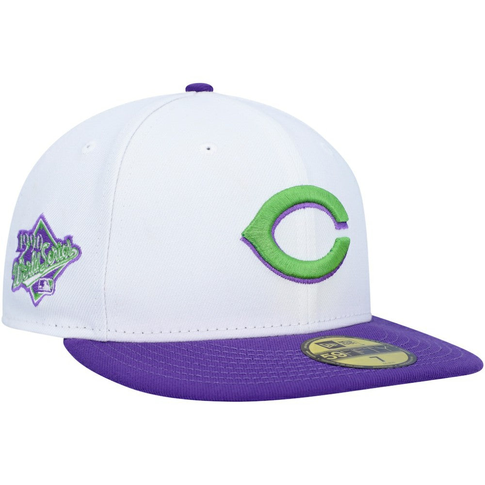 Cincinnati Reds 1990 World Series Side Patch 59FIFTY Fitted Hat White | New Era