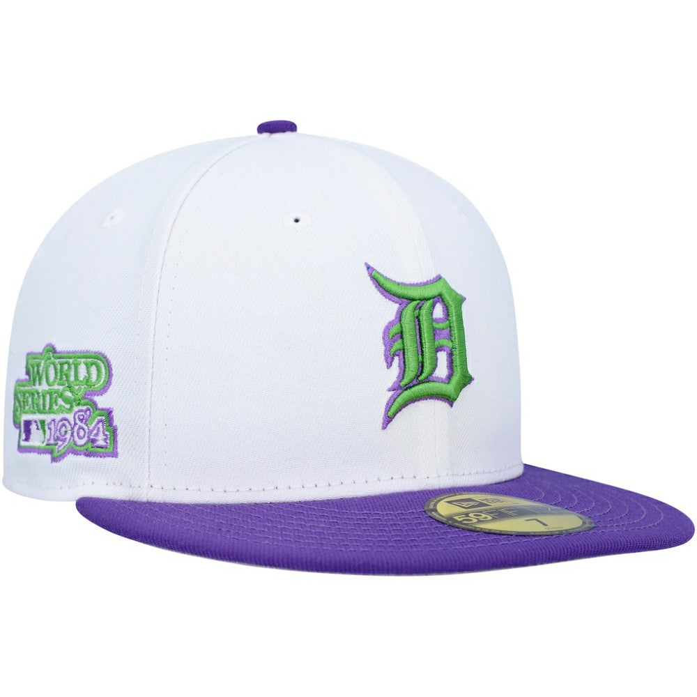 Detroit Tigers 1984 World Series Side Patch 59FIFTY Fitted Hat White | New Era