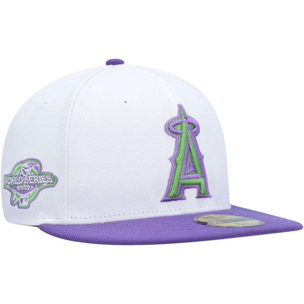 Los Angeles Angels 2002 World Series Side Patch 59FIFTY Fitted Hat White | New Era