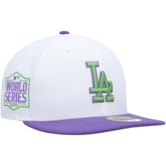 Los Angeles Dodgers 2020 World Series Side Patch 59FIFTY Fitted Hat White | New Era