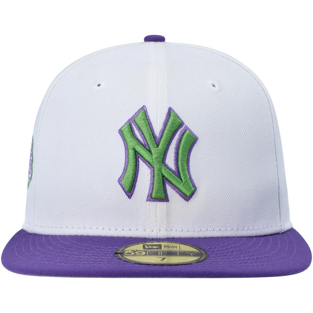 New York Yankees  Side Patch 59FIFTY Fitted Hat White | New Era
