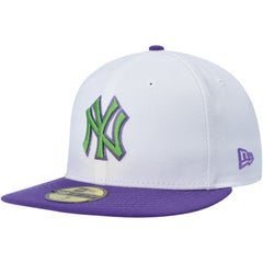 New York Yankees  Side Patch 59FIFTY Fitted Hat White | New Era