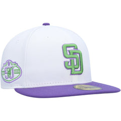 San Diego Padres 50th Anniversary Side Patch 59FIFTY Fitted Hat White | New Era