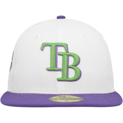 Tampa Bay Rays  Side Patch 59FIFTY Fitted Hat White | New Era